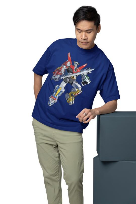Playera Anime Hombre Algodon Voltron Retro Robot Mecha Beloma