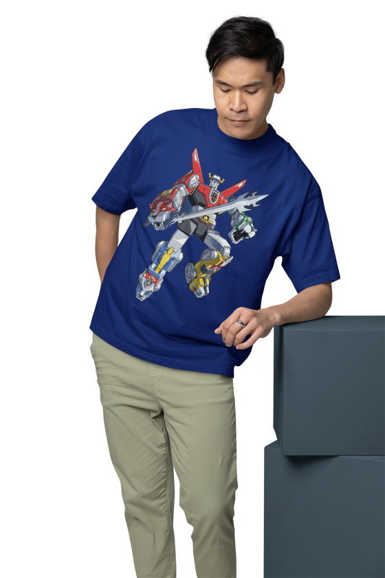 Playera Anime Hombre Algodon Voltron Retro Robot Mecha Beloma