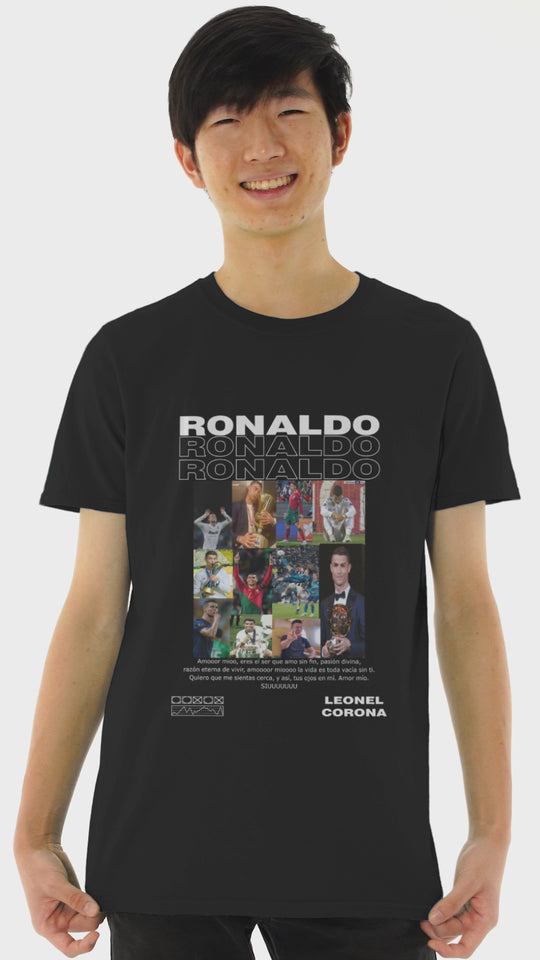 Playera Fútbol Hombre Algodón Cristiano Ronaldo The Goat Beloma