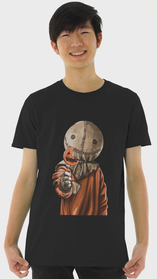 Playera Hombre Algodón Trick or Treat Películas Terror Beloma