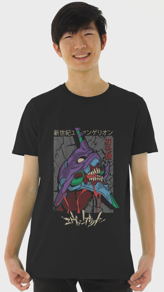 Playera Anime Hombre Algodon Evangelion Mecha Shinji Beloma