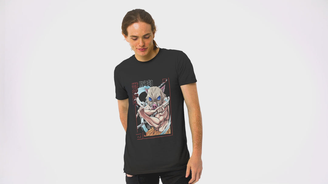 Playera Anime Hombre Algodon Demon Slayer Inosuke Hashibira Beloma