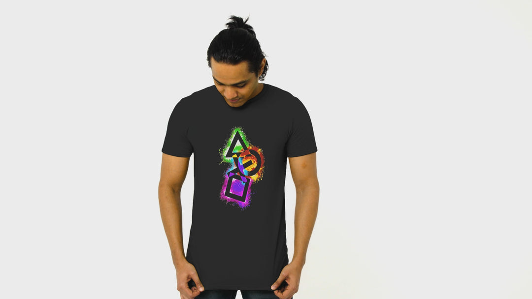 Playera Hombre Algodon Botones PS Videojuegos Consola Beloma