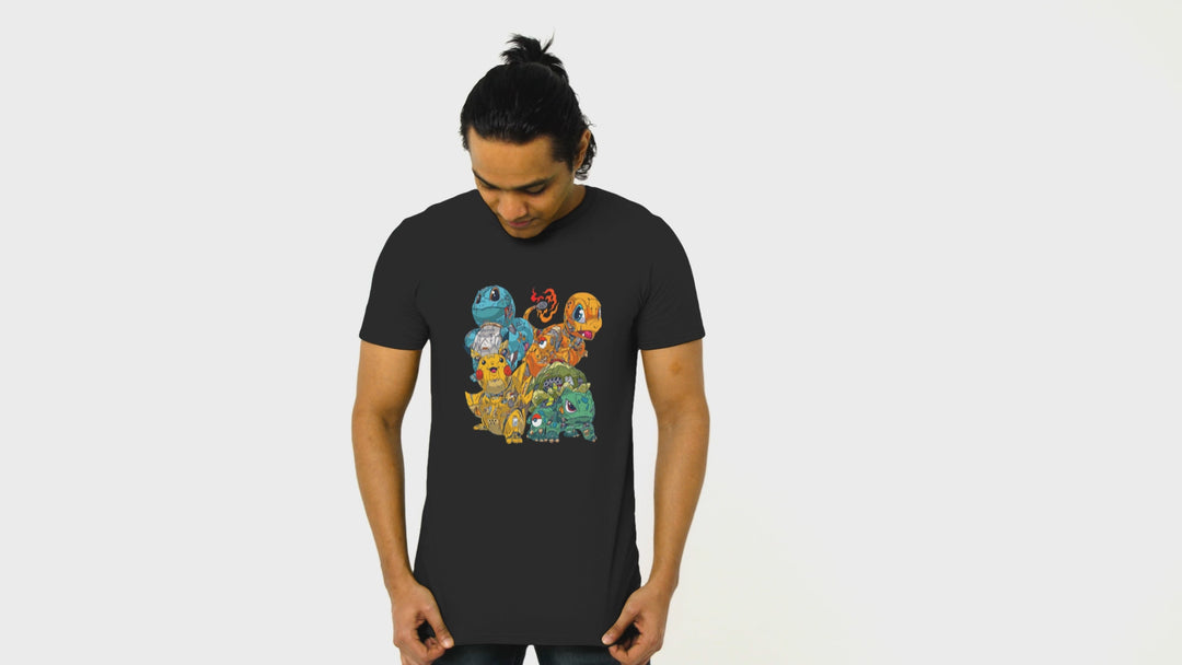 Playera Hombre Algodón Pokemon Starters Amime Videojuegos Beloma