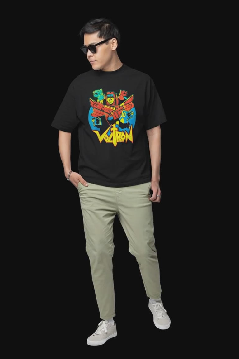 Playera Anime Clásico Voltron Mecha Robots Giants Hombre Algodon
