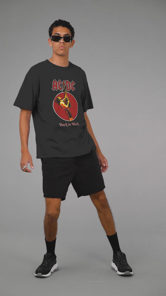 Playera Hombre Algodón AC/DC Back in Black Rock Música Beloma