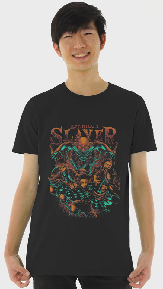 Playera Anime Hombre Demon Slayer Demonios Japones Beloma