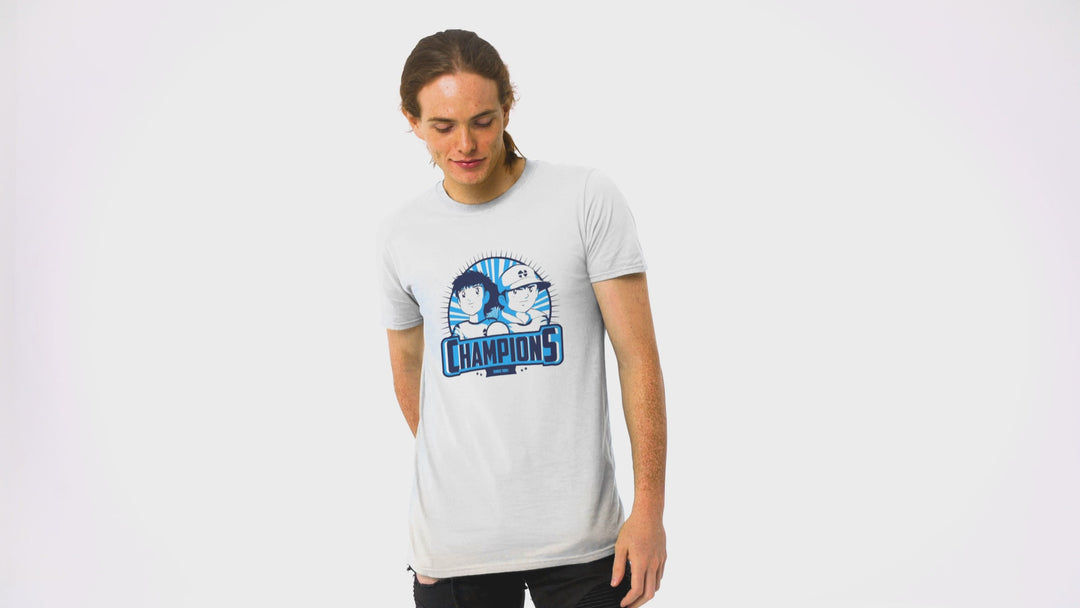 Playera Anime Hombre Algodon Super Campeones Champions Futbol Beloma