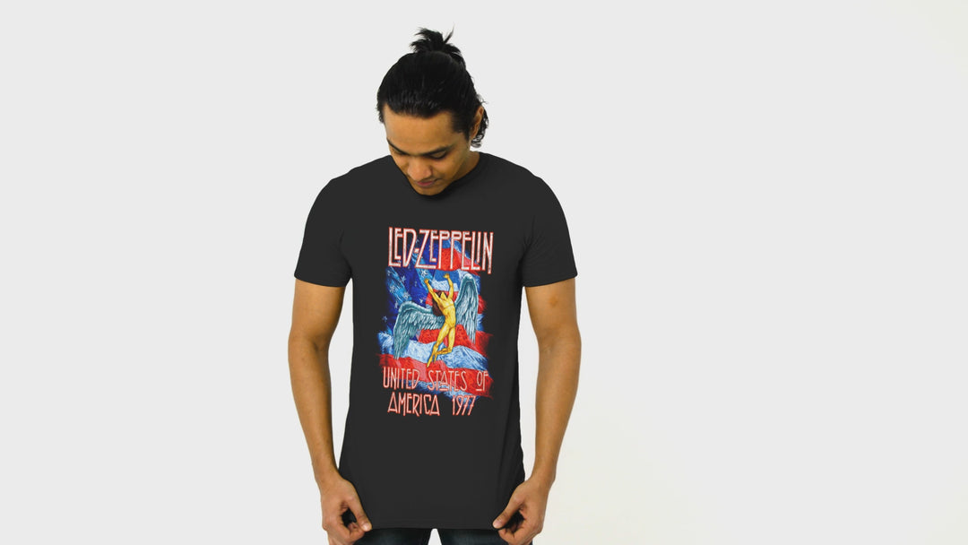 Playera Hombre Algodón Led Zeppelin United States Rock Música Beloma