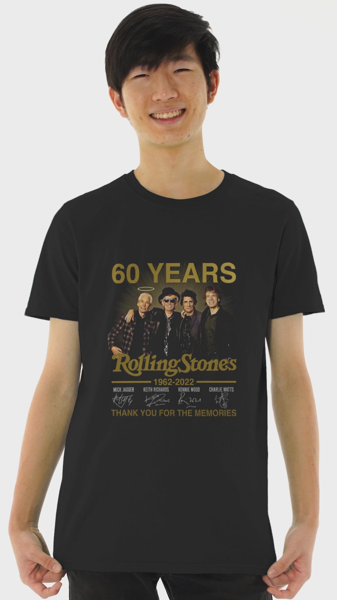 Playera Hombre Algodón The Rolling Stones 60 Años Música Beloma