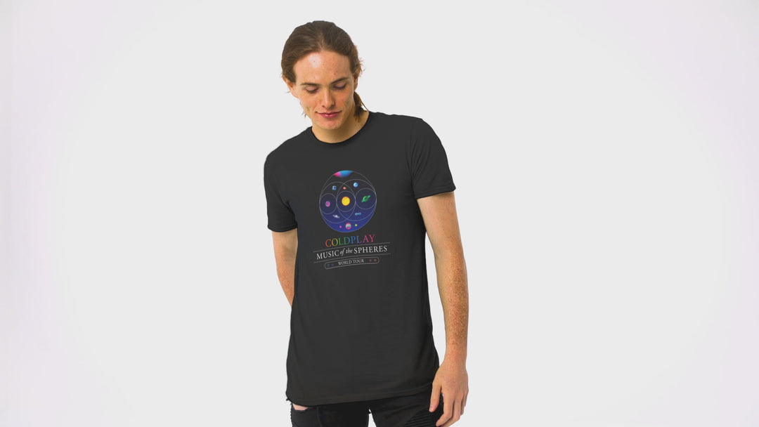Playera Hombre Algodón Coldplay - Music of The Spheres Rock Música Beloma