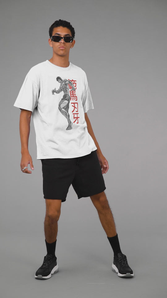 Playera Anime Hombre Algodon Baki Hanma Artes Marciales Beloma
