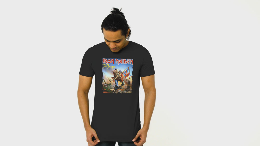 Playera Hombre Algodón Iron Maiden - The Trooper Rock Música Beloma