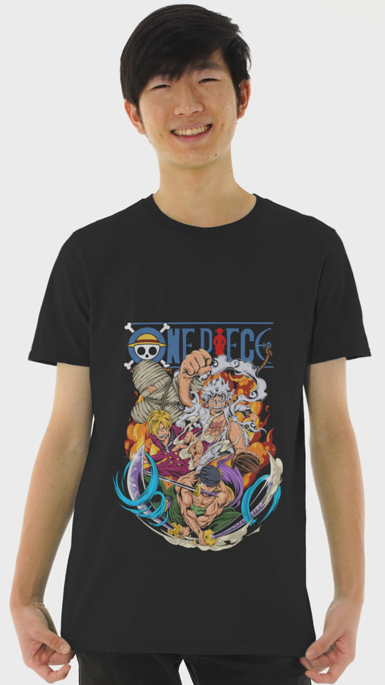 Playera Anime Hombre Algodon One Piece Piratas Beloma