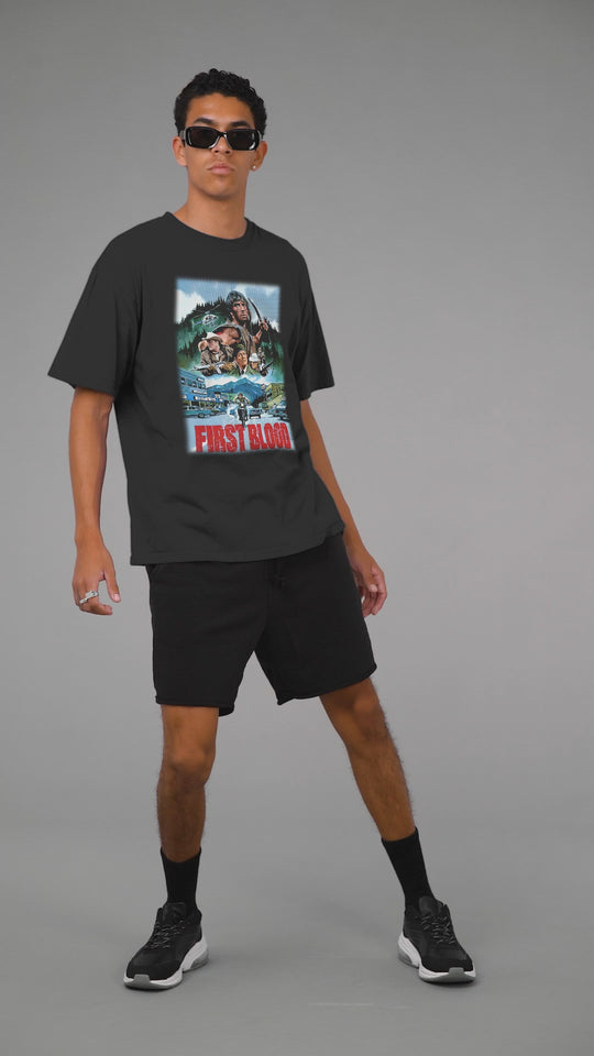 Playera Hombre Algodón Rambo First Blood Películas Beloma