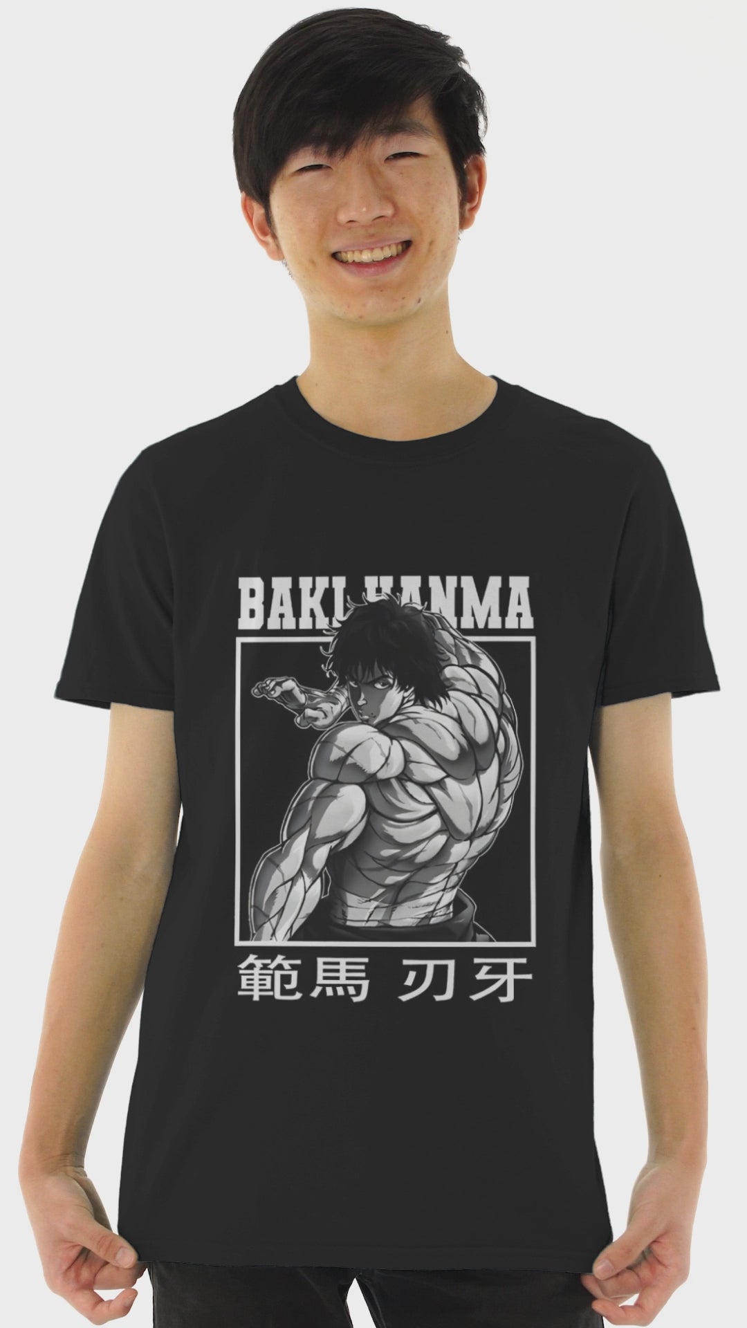 Playera Anime Hombre Algodon Baki Hanma Artes Marciales Beloma