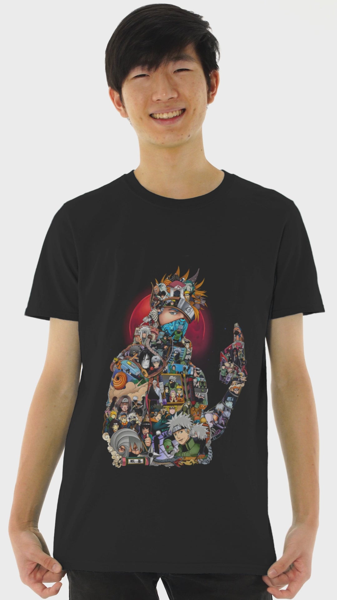 Playera Anime Hombre Algodon Naruto Ninja Kakashi Beloma