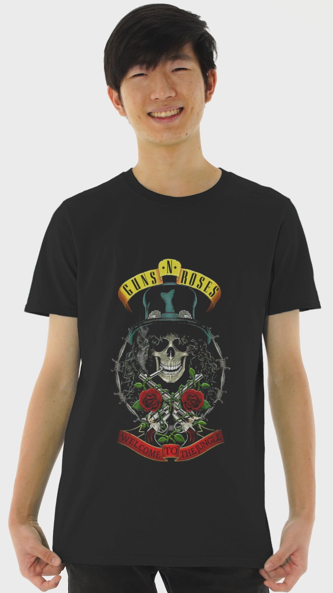 Playera Hombre Algodón Guns N Roses Skull Rock Música Beloma