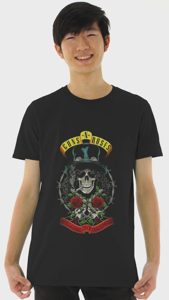Playera Hombre Algodón Guns N Roses Skull Rock Música Beloma