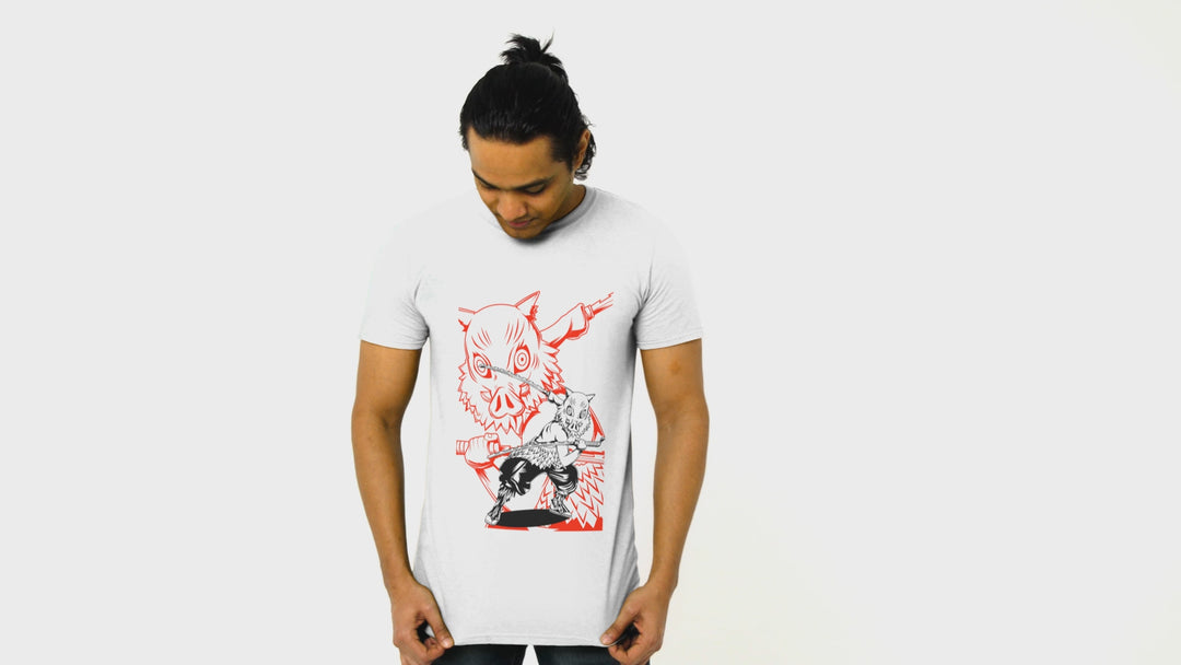 Playera Anime Hombre Algodon Demon Slayer Inosuke Hashibira Beloma