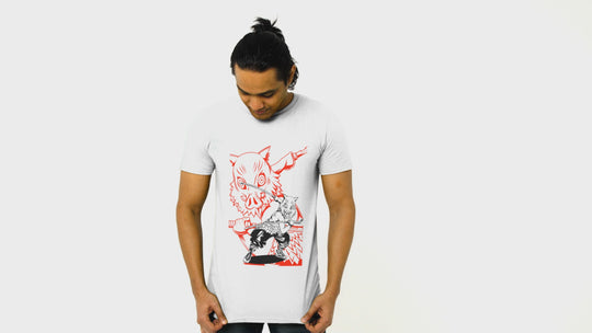 Playera Anime Hombre Algodon Demon Slayer Inosuke Hashibira Beloma
