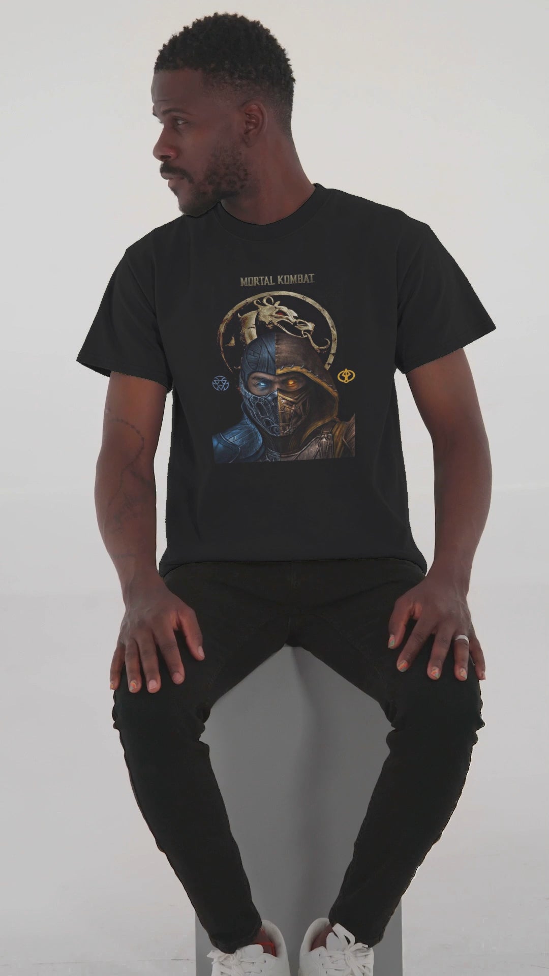 Playera Hombre Algodón Mortal Kombat Sub Zero Scorpion Videojuegos Beloma