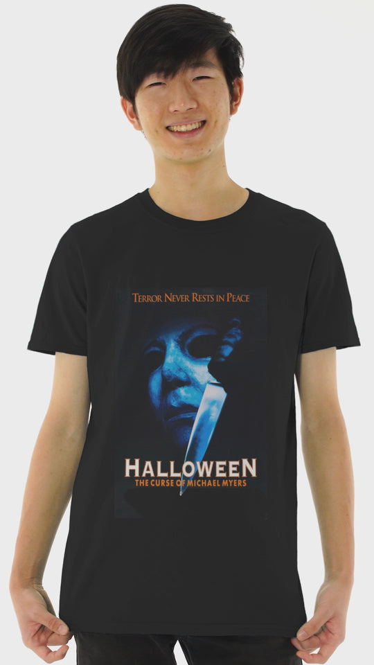 Playera Hombre Algodón Halloween "Terror Never Rest In Peace" Peliculas Terror Beloma