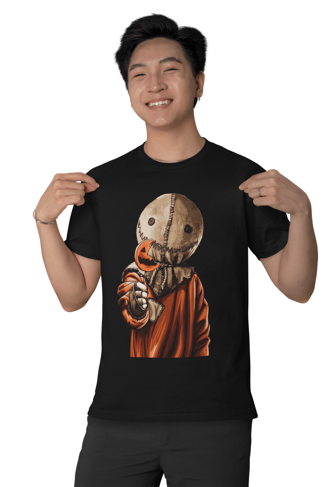 Playera Hombre Algodón Trick or Treat Películas Terror Beloma