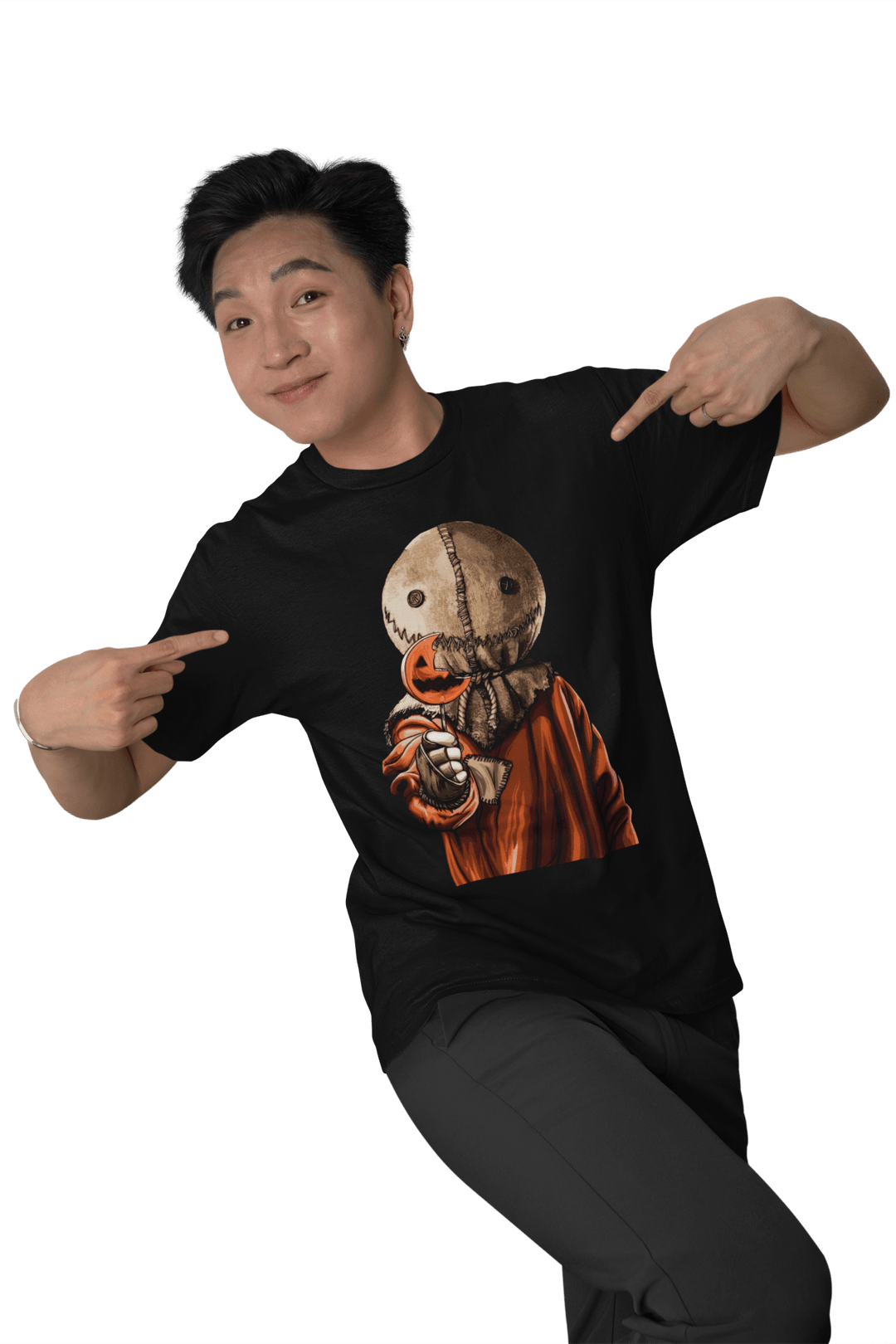 Playera Hombre Algodón Trick or Treat Películas Terror Beloma